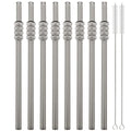Axyaa High Borosilicate Glass Tomatoes on Sticks Straw Set with Brush