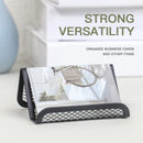 Axyaa Mesh Business Card Holder Stand Desktop Display Organizer 12 Pack Black