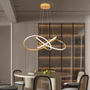 Axyaa Gold LED Chandelier: Modern Home Lighting for Living Room, Dining Room, Kitchen Ceiling Decoration