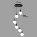 Axyaa Crystal Chandelier Stair Pendant Lamp Living Room Interior Lighting
