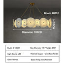 Axyaa White Marble Copper Chandelier LED Pendant Light for Home Decor