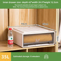 Axyaa Brown Drawer Storage Organizer Boxes for Clothes, Toys, and Shoes