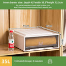 Axyaa Brown Drawer Storage Organizer Boxes for Clothes, Toys, and Shoes