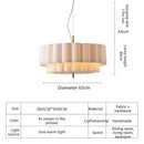 Axyaa Nordic Cream Fabric Chandelier: Simple Modern French Style for Home Decor