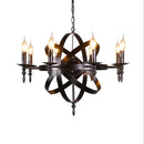 Axyaa Industrial Globe Chandelier for Living Room, Dining Room, Kitchen - Retro Iron Lighting