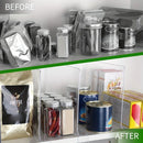 Acrylic Shelf Dividers Set for Wardrobe & Bookcases by Axyaa - Adjustable & Clear
