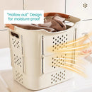 Axyaa Collapsible Laundry Basket with Handles and Side Containers - Space-Saving Solution