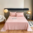 Axyaa Luxury Crystal Velvet Flat Sheet - Soft Solid Color Bed Linen, Multi Size Bedspreads