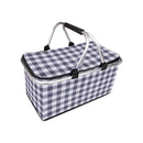 Axyaa Insulated Picnic Basket: Large Capacity Portable Foil Cooler Bag for Outdoor Activities
