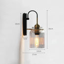 Axyaa Retro Industrial LED Wall Lamp with Glass Shade - Luxury Bedroom Corridor Light
