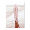 Nordic Beach Surfing Coconut Tree Poster Art Print Modern Home Decor by Axyaa