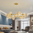 Axyaa Starry Round Pendant Light: Modern, Luxury, Minimalist for Living, Dining, Bedroom.