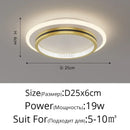 Axyaa Crystal Ceiling Lamp: Nordic Minimalist LED Lighting for Living Room, Bedroom & Hallway
