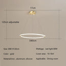 Axyaa Nordic Round Ring LED Chandelier for Living Room, Dining Room, Bedroom - Elegant Pendant Lighting