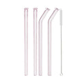 Axyaa Glass Straw 5Pcs Set for Bubble Tea & Smoothies, Eco Friendly Reusable Straws