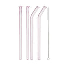 Axyaa Glass Straw 5Pcs Set for Bubble Tea & Smoothies, Eco Friendly Reusable Straws