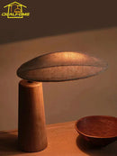 Axyaa Vintage Wood Desk Lamp LED E27 Fabric Art Table Light