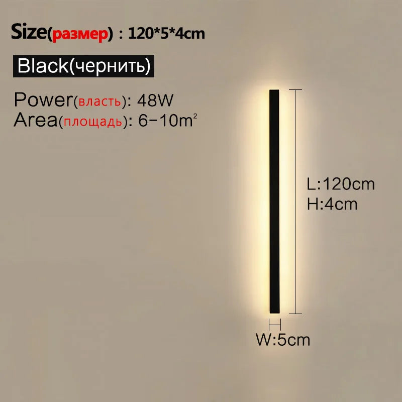 Axyaa Waterproof Outdoor Wall Light Garden LED Modern Nordic Living Room TV Background IP65 Wall Washer