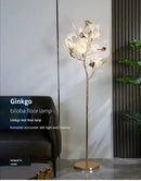 Axyaa European Style Ginkgo Leaf Art Floor Lamp for Home and Office