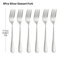 Axyaa Gold Dessert Fork Set Stainless Steel Coffee Ice Cream Cake Forks Black Cutlery