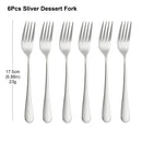 Axyaa Gold Dessert Fork Set Stainless Steel Coffee Ice Cream Cake Forks Black Cutlery