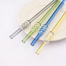 Axyaa Glass Straws Set: High Borosilicate, Ice-sugar Gourd, Cocktail, Milkshake Straw