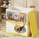 Axyaa Cat House Storage Cabinet, Foldable, 1-3 Tier - Yellow/Green