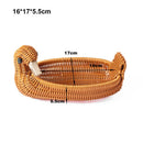 Axyaa Rattan Fruit Plate - Multipurpose Woven Animal Style Storage Tray