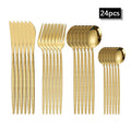 Axyaa Gold Hammered Cutlery Set - Stainless Steel, Dishwasher Safe