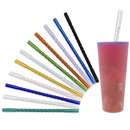 Axyaa Glass Straw Set 4 Pack for Cocktail Smoothie Bar Accessories