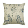 Axyaa Linen Butterfly Flower Sofa Cushion Cover 45*45 - Home Decor Printed Pillow Case