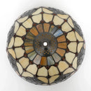 Stained Glass Tulip Flower Style Lamp Shade 12 Inch Red for Table Lamp - Axyaa