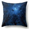 Axyaa Galaxy Print Pillowcase - Decorative Polyester Cushion Cover for Home Sofa