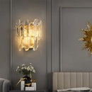Luxury Axyaa Crystal Wall Lamp for Living Room, Bedroom, and Aisle - Elegant All Copper Design