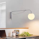 Axyaa Chrome LED Wall Lamp with Rotatable Arm - Minimalist Design