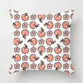 Peachy Pink Pattern Cushion Cover 45X45CM for Sofa Decor by Axyaa