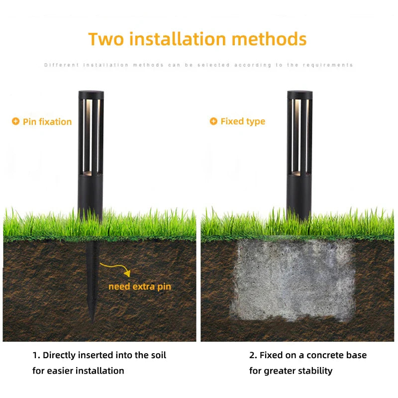 Axyaa Modern Waterproof Solar LED Garden Lawn Light for Outdoor Landscape Lighting