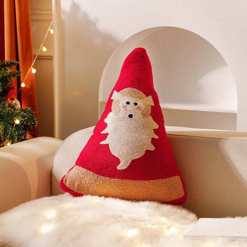 Christmas Reindeer Red Embroidery Pillow Cover for Axyaa - Soft Fabric, 45x45cm