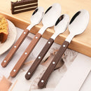 Axyaa Wooden Handle Stainless Steel Cutlery Set - 30pcs Flatware Tableware