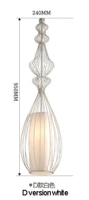 Axyaa Geometric Pendant Lamp Rope Birdcage Light Fixture E27 Scandinavian Style
