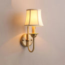 Rustic Copper Fabric Wall Lamp for Bathroom & Bedroom by Axyaa