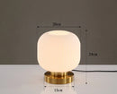 Axyaa Nordic Glass Table Lamp in White Blue Amber Smoky Gray for Modern Living Room