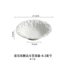 Axyaa Stone Pattern Porcelain Deep Bowl for High-end Dining