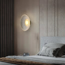 Axya Wabi-Sabi Wind Designer Round Wall Lamp: Transparent Bedroom Atmosphere Light