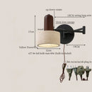 Axyaa Nordic Minimalism LED Wall Light Yellow Travertine Swing Arm Pull Chain Switch