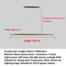 Axyaa Zen Walnut Table Lamp: Nordic Design, Modern Japanese Style, Ideal for Home Décor