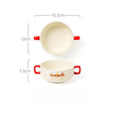 Axyaa Polka Dot Dog Snack Bowl - Cute Home Dessert Rice Divider Plate