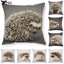 Axyaa Lovely Little Hedgehog Design Cushion Cover for 45*45cm Sofa Pillow