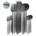 Axyaa 20-Piece Stainless Steel Cutlery Set - Matte Finish Flatware Set
