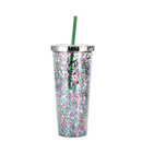 Axyaa Glitter Double Layer Sippy Cup, Large Capacity Reusable Coffee Milk Tea Cup